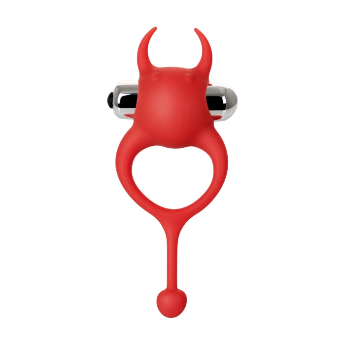Nevamel® Jos Ni̇ck Kuyruklu Penis Halkası, Silikon, Kırmızı, 13,5 Cm