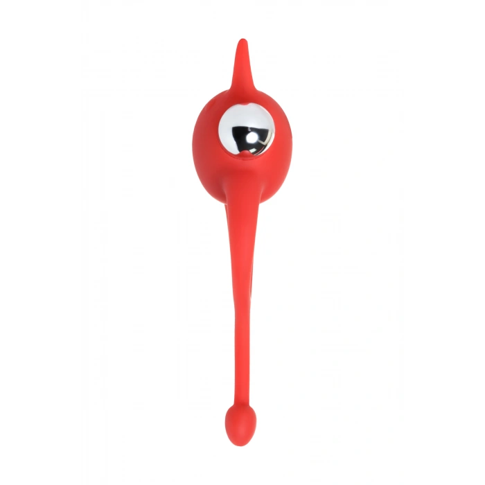 Nevamel® Jos Ni̇ck Kuyruklu Penis Halkası, Silikon, Kırmızı, 13,5 Cm
