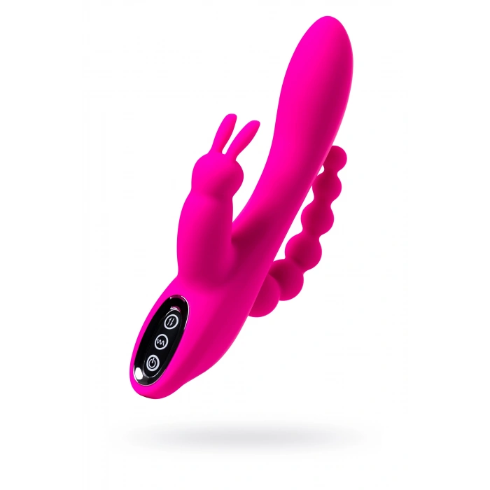 Nevamel® Jos Spanky Üçlü Vibratör, Silikon, Pembe, 21 Cm