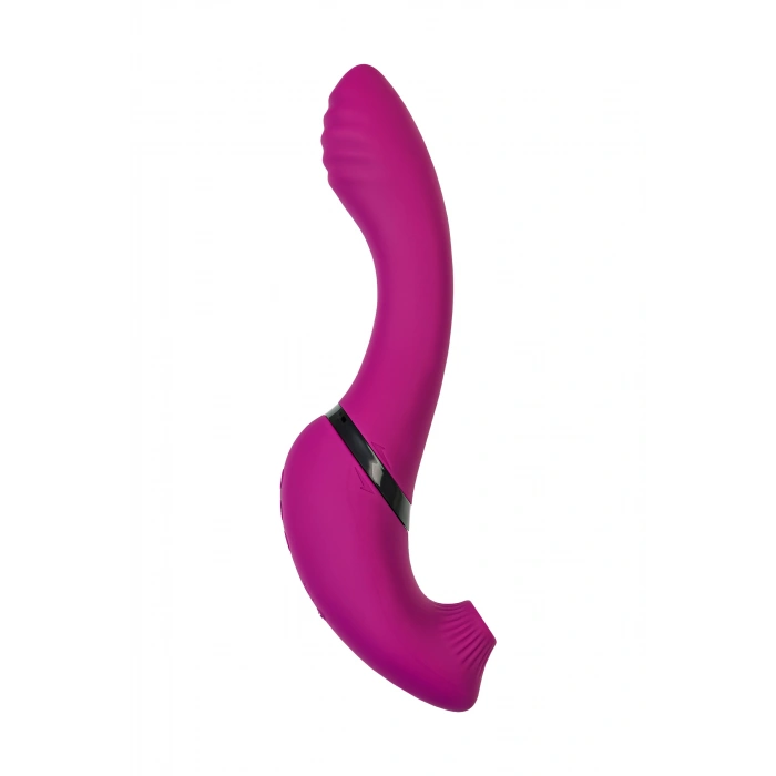 Nevamel® Jos Vakum Uyarımlı Döner Vibratör Spinser, Silikon, Mor, 23 Cm