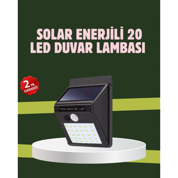 Nevamel Kablo Gerektirmeyen Solar LED Bahçe ve Veranda Işığı