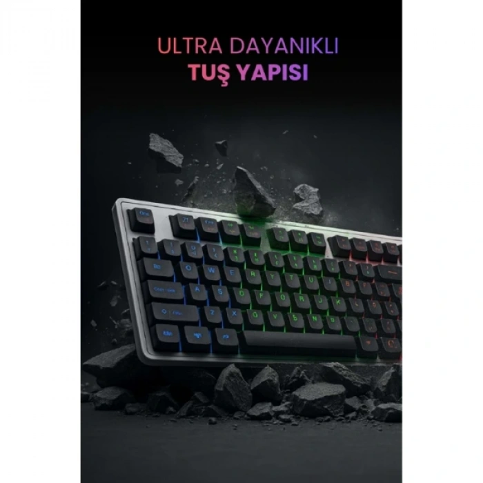 Nevamel Kablolu Işıklı Gaming Standart Türkçe Q Klavye Ve Mouse Seti