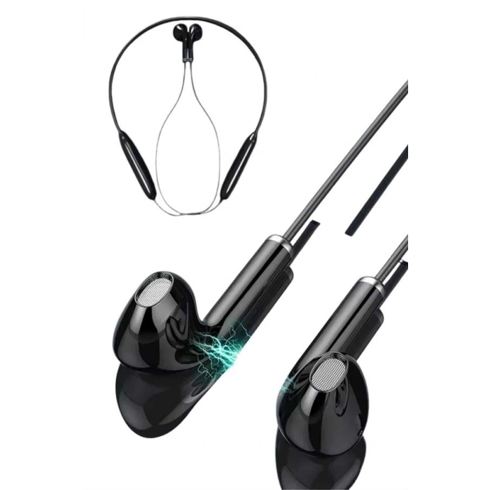 Nevamel Kablolu Kulak İçi Bluetooth Kulaklık 60 Saat ANC Özellikli Boyun Bantlı