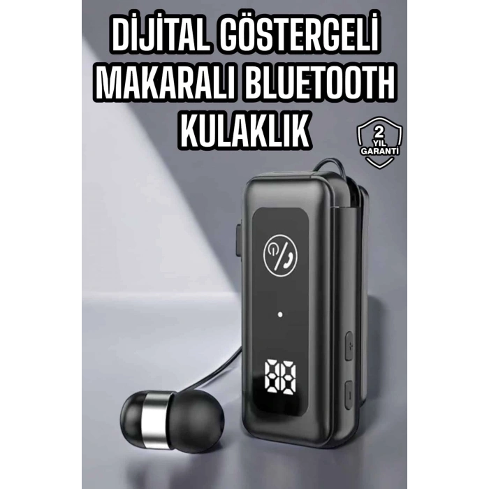 Nevamel Kablolu Makaralı Bluetooth Kulaklık Uzun Pil Ömrü Dijital Göstergeli