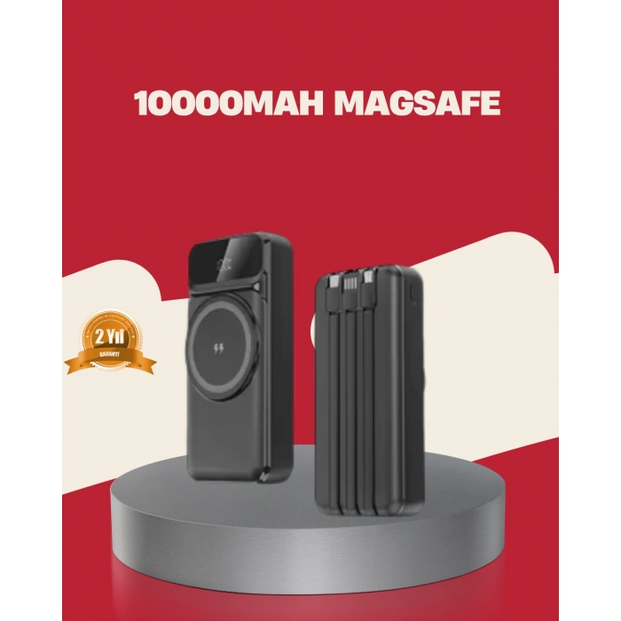 Nevamel® Kablosuz 15W Şarj Destekli 10000 mAh Taşınabilir Powerbank – Hızlı Şarj Özellikli
