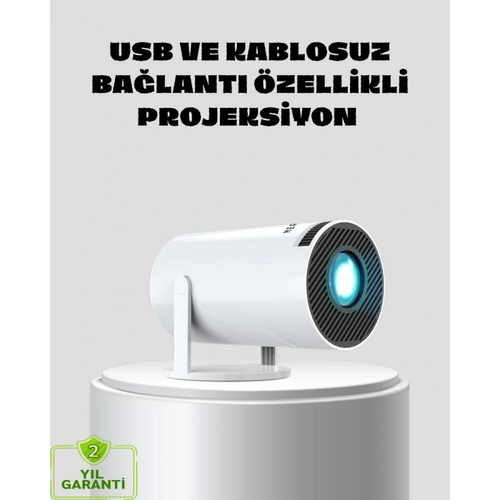 Nevamel® Kablosuz Bağlantılı Full HD Ev Sinema Projeksiyonu 160 ANSI Lümen
