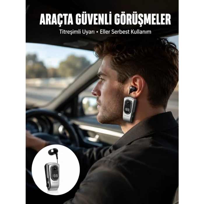 Nevamel® Kablosuz Bluetooth 5.2 Kulaklık – Titreşimli Uyarı ve Uzun Pil Ömrü Yeni Nesil