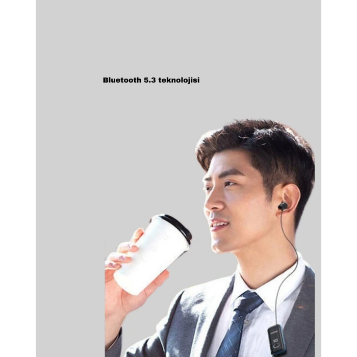 Nevamel Kablosuz Bluetooth 5.3 Kulaklık Dijital Ekranlı ve Su Geçirmez