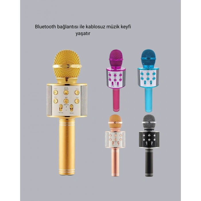 Nevamel Kablosuz Bluetooth Karaoke Mikrofon  Yankı Efektli