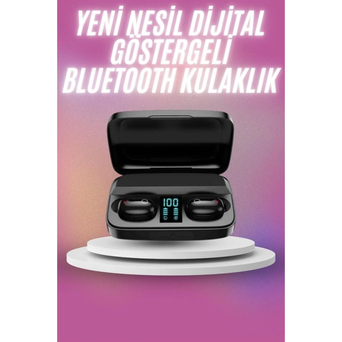Nevamel Kablosuz Bluetooth Kulaklık Android ve İOS Uyumlu Led Göstergeli Powerbankli