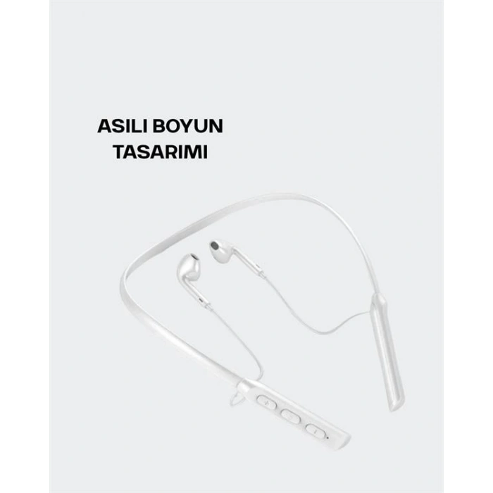 Nevamel® Kablosuz Bluetooth Kulaklık – Boyun Askılı 100 Saat Pil Ömrü