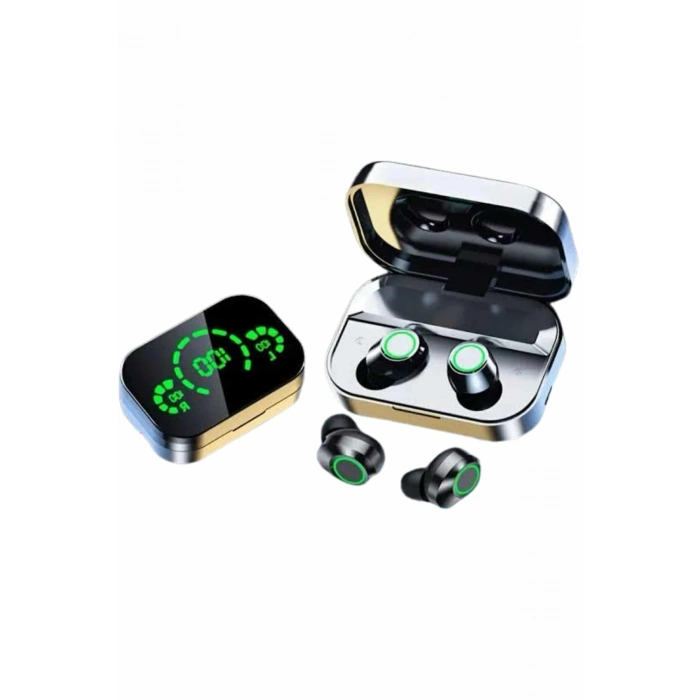 Nevamel Kablosuz Bluetooth Kulaklık Çift Telefon Destekli Powerbankli Dijital Göstergeli