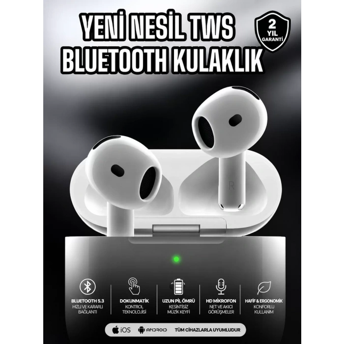 Nevamel® Kablosuz Bluetooth Kulaklık TWS ANC Özelliği Yüksek Ses Kaliteli