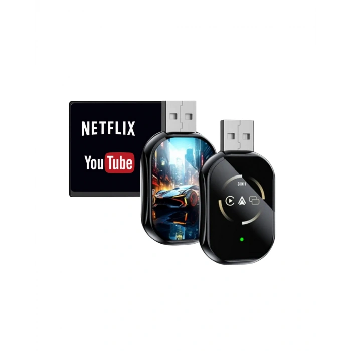 Nevamel® Kablosuz CarPlay ve Android Auto Adaptörü Tak Çalıştır Kullanım