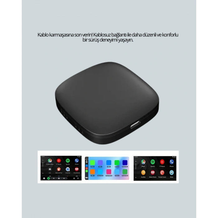 Nevamel Kablosuz CarPlay ve Android Auto Dönüştürücü Adaptör