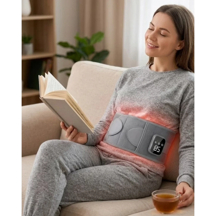 Nevamel® Kablosuz Isı Terapili Bel Kemeri 3 Masaj Modlu USB Şarjlı Tasarım