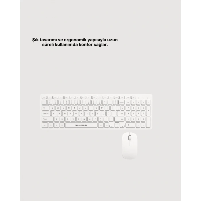 Nevamel® Kablosuz Klavye ve Mouse Seti - Ergonomik Tasarım Sessiz Kullanım Geniş Uyumluluk