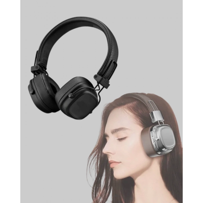 Nevamel Kablosuz Kulak Üstü Bluetooth Kulaklık Güçlü Bas ve Katlanabilir Tasarım