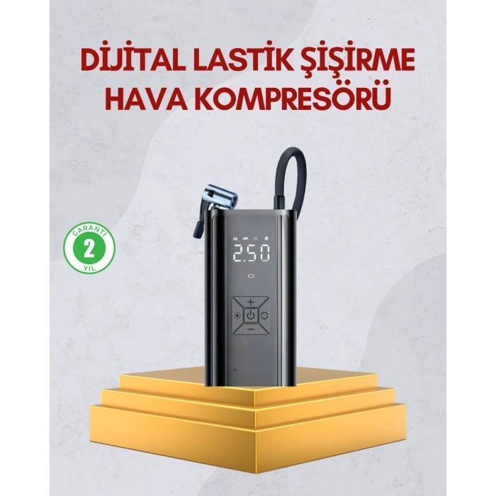 Nevamel Kablosuz Kullanımlı Dijital Kontrollü Taşınabilir Şişirme Cihazı