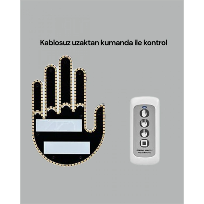 Nevamel Kablosuz Kumandalı LED Jest Işığı – 3 Modlu Araba Arkası Mesaj Işığı 203 LED ile Yüksek Parlaklık