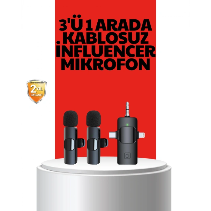 Nevamel Kablosuz Mikrofon - Telefon ve Bilgisayar Uyumlu