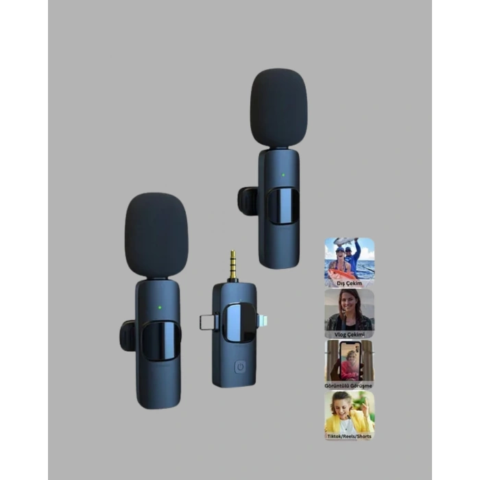 Nevamel Kablosuz Mikrofon - Telefon ve Bilgisayar Uyumlu