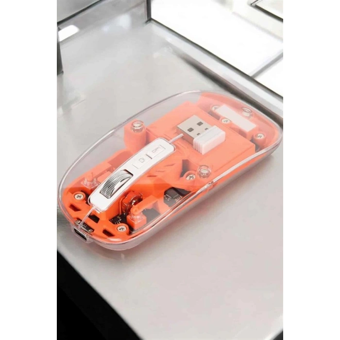 Nevamel Kablosuz Mouse Fare 5.0 Bluetooth Bağlantılı USB Girişli