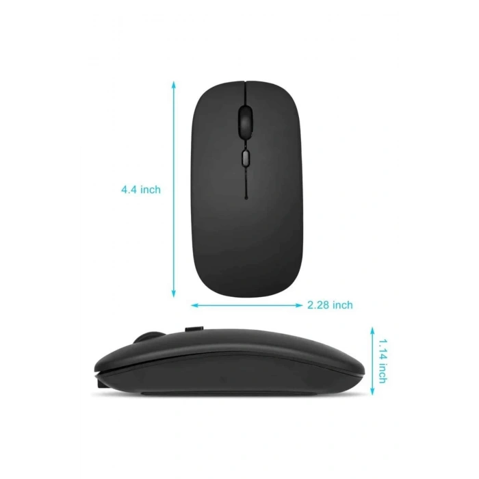Nevamel Kablosuz Mouse Fare Şarjlı Bluetooth Wireless Çift Modlu Sessiz