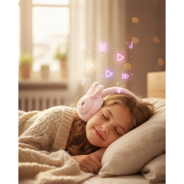 Nevamel® Kablosuz Peluş Bluetooth Kulaklık 40mm Hoparlör ve Mikrofonlu