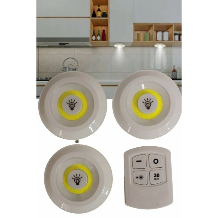 Nevamel Kablosuz Pilli Işıldak  Masa Lambası Mutfak Tezgah Altı Banyo Dolabı Dolap İçi