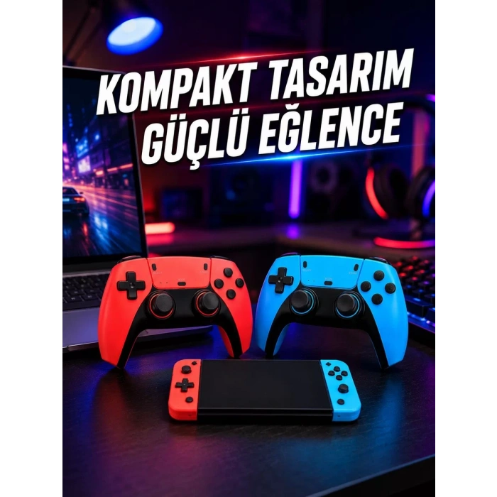 Nevamel® Kablosuz Retro Oyun Konsolu HDMI TV Bağlantılı Çift Gamepad Seti