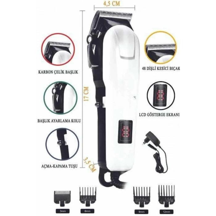 Nevamel® Kablosuz Saç Kesme Makinesi  Epilasyon Öncesi Kısaltma Makinesi