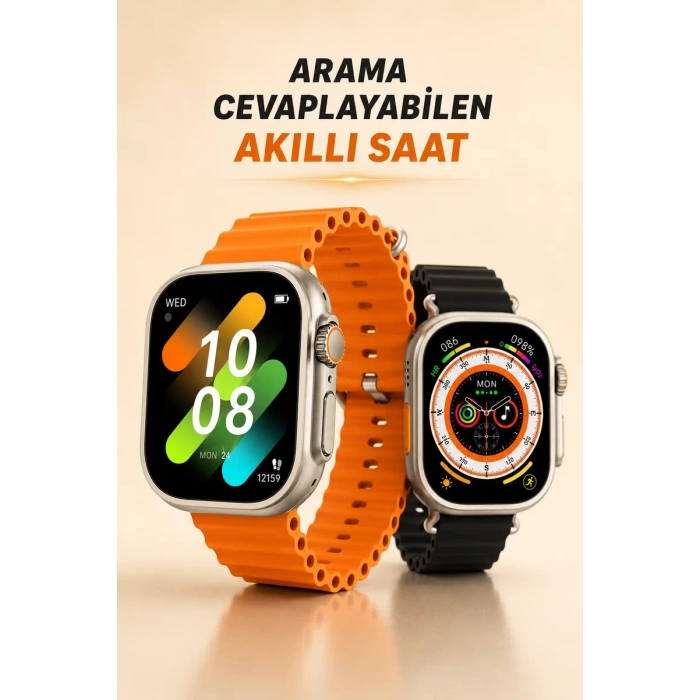 Nevamel® Kablosuz Şarjlı Çağrı ve Müzik Kontrolü Sağlayan Akıllı Saat