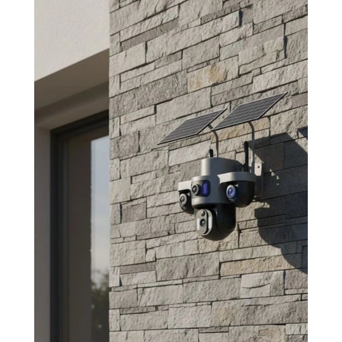 Nevamel® Kablosuz Solar IP Güvenlik Kamerası 12000mAh Bataryalı ve Hareket Algılamalı