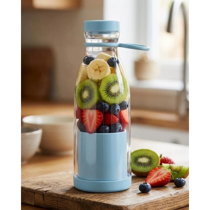 Nevamel® Kablosuz Taşınabilir Blender 380 ml Smoothie Milkshake Meyve Karıştırıcı