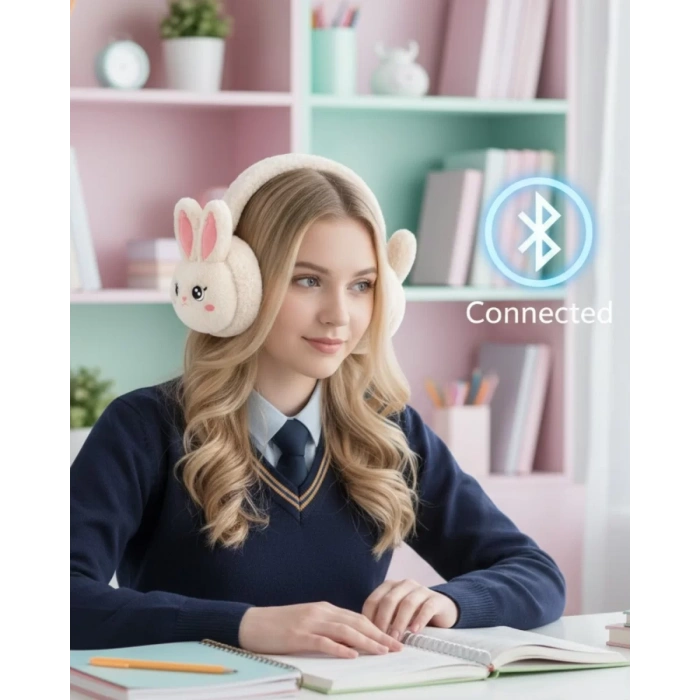 Nevamel® Kablosuz Tavşan Tasarımlı Bluetooth Kulaklık TF Kart Destekli