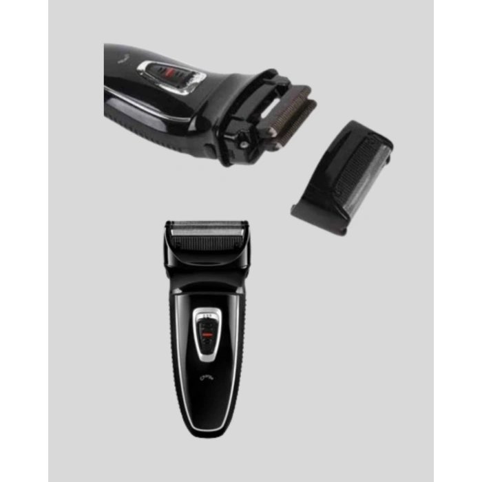 Nevamel® Kablosuz Tıraş Makinesi Çift Başlıklı Kuru Tıraş Folyo Başlık Şarj Göstergeli