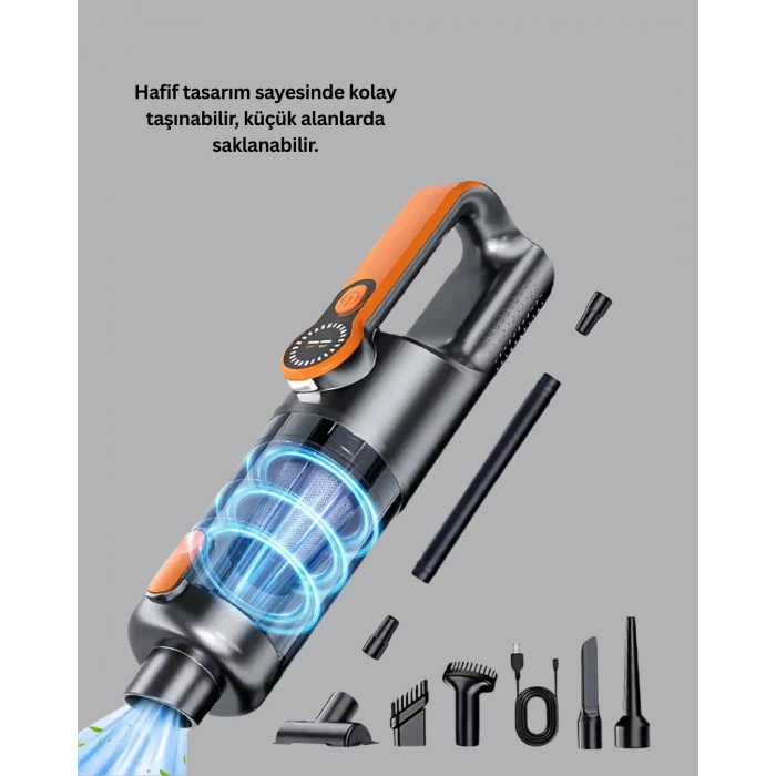 Nevamel® Kablosuz Vakumlu El Süpürgesi Güçlü Performans Çok Amaçlı