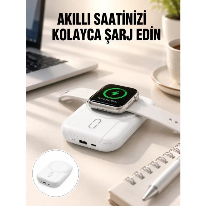 Nevamel® Kablosuz ve Kablolu Şarj Destekli 10000 mAh Taşınabilir Powerbank Yeni Nesil