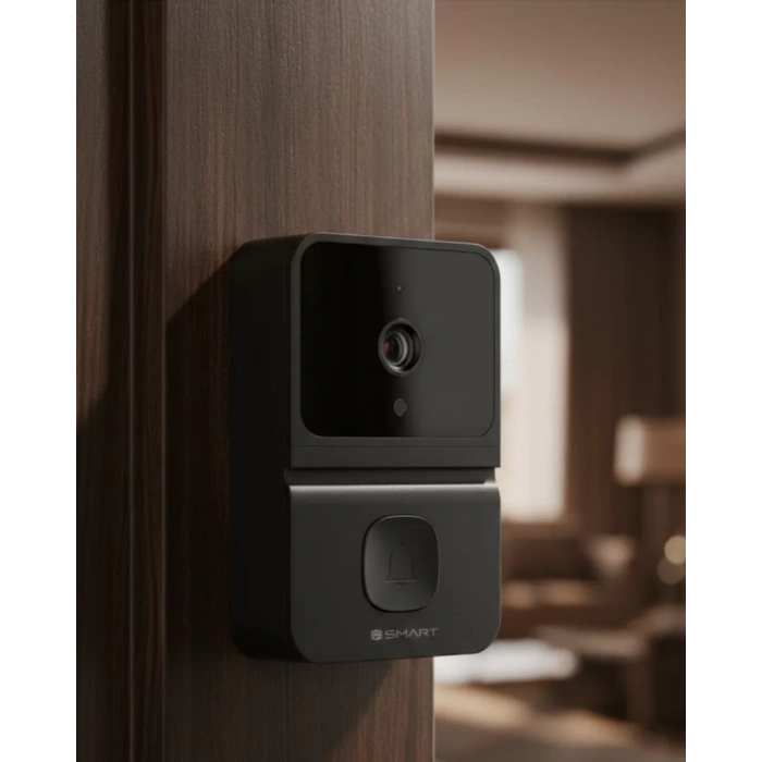 Nevamel® Kablosuz Video Kapı Zili Gece Görüşlü Gerçek Zamanlı Fotoğraf