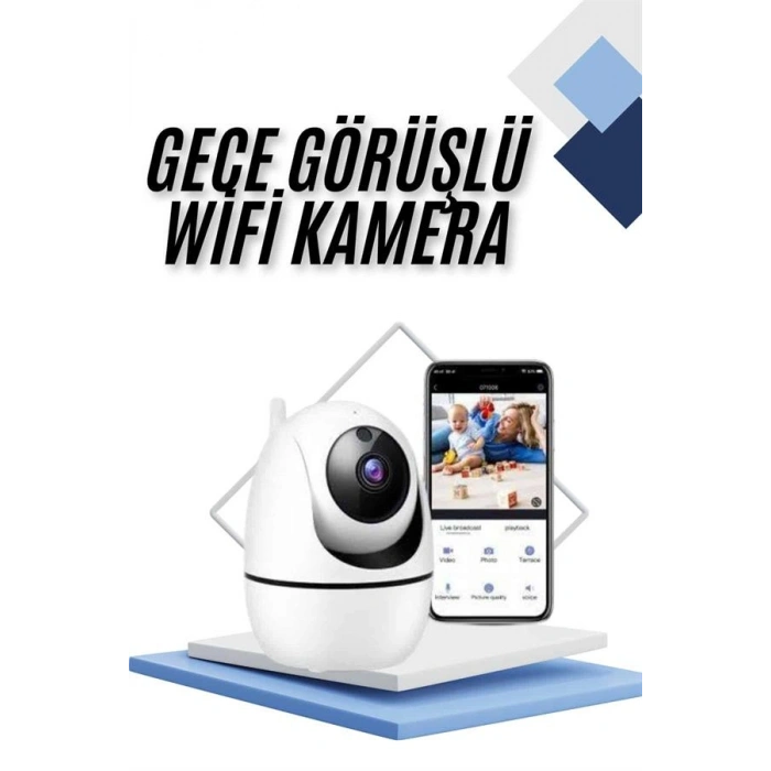 Nevamel® Kablosuz Wifi Destekli Akıllı Güvenlik Kamerası Hareket Sensörlü