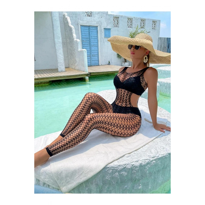 Nevamel® Kadın Seksi Fantazi File Çorabı Utra Esnek Büyük Beden Uygun