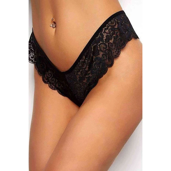 Nevamel® Kadın Siyah Dantelli Seksi Külot H110380