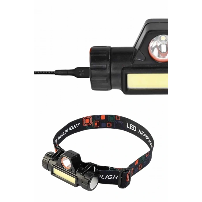 Nevamel Kafa Lambası Çalışma Işığı Süper Parlak Mıknatıslı Lityum Lion Pilli