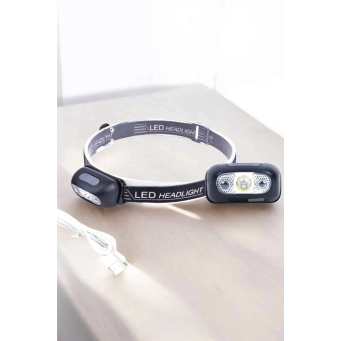 Nevamel Kafa Lambası Kamp Lambası Sensörlü Şarjlı Ayarlanabilir