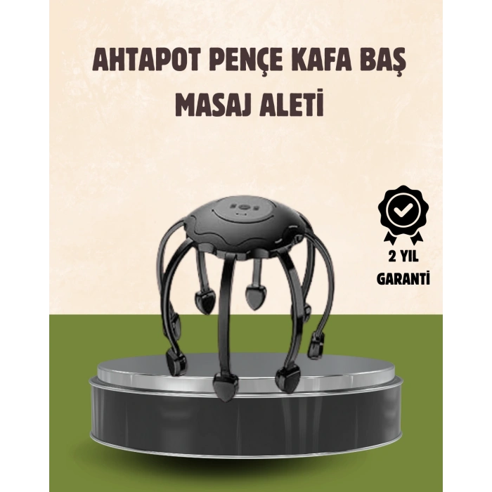 Nevamel® Kafa Masaj Cihazı 8 Motorlu 360 Derece Tam Kapsamlı Rahatlatıcı Masaj