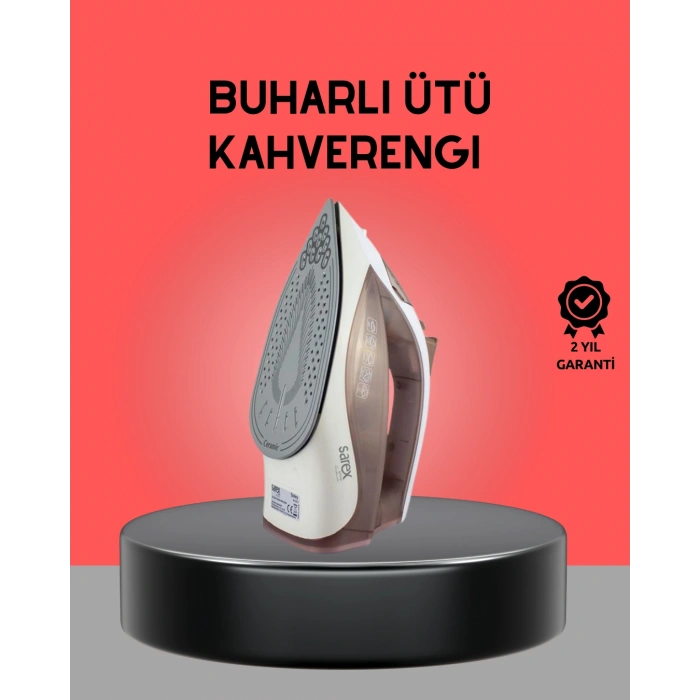 Nevamel® Kahverengi Buharlı Ütü 2200W Sürekli Buhar 120 g Şok Buhar