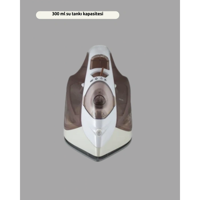 Nevamel® Kahverengi Buharlı Ütü 2200W Sürekli Buhar 120 g Şok Buhar