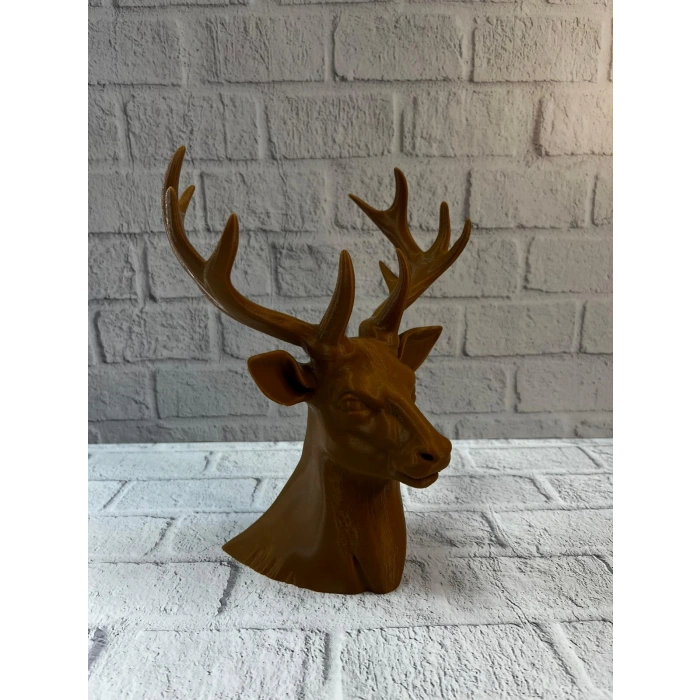 Nevamel® Kahverengi Geyik Biblo 23 cm Dekoratif Şık Tasarım