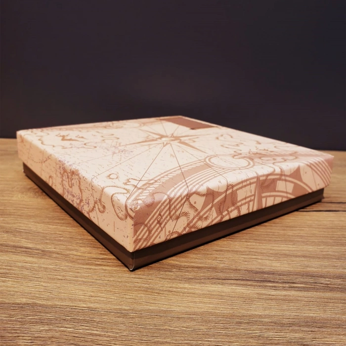 Nevamel Kahverengi Pusula Tasarım Deri Defter Ve Siyah Kalem Seti